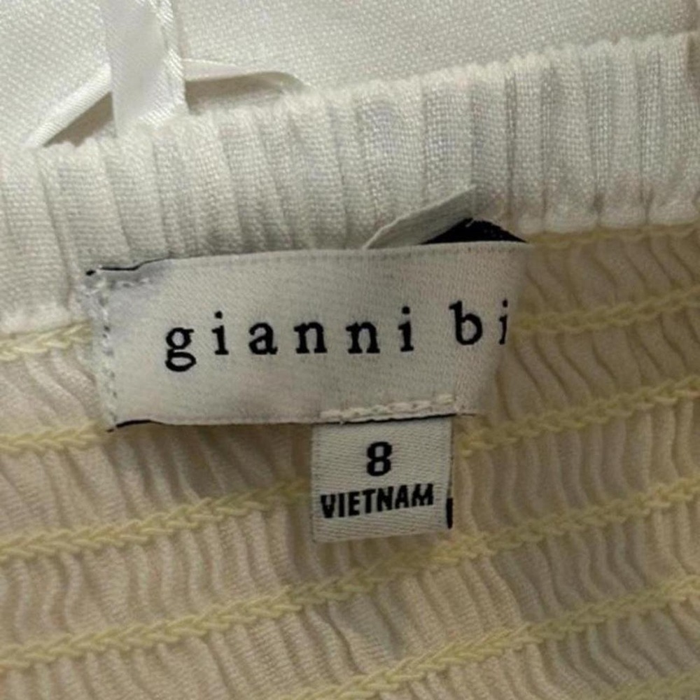 Gianni Bini Women's Linen Blend Wrap Dress Side Tie Summer Coastal Beachy Sz 8 - Picture 7 of 8